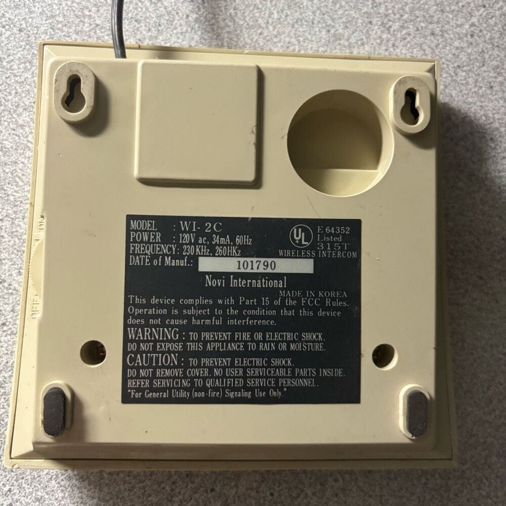 Command Wireless Intercom Model WI-2C *Works* - Picture 3 of 4